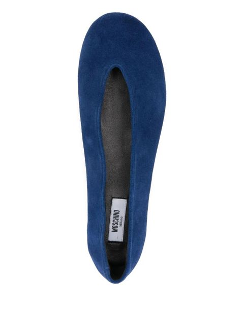 Moschino suede ballet flats - Blue
