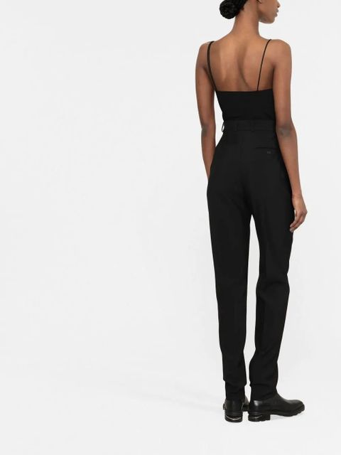 Alexander McQueen high-waisted tailored wool trousers - Black