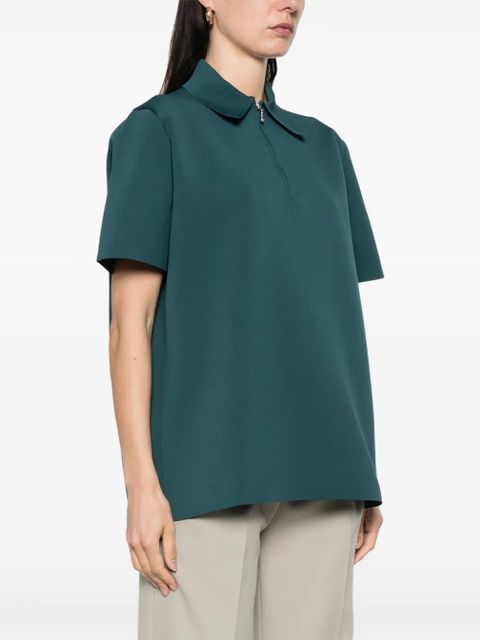 Jil Sander ribbed polo top - Green