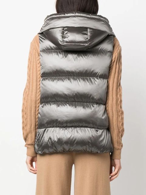 Max Mara hooded padded gilet - Grey