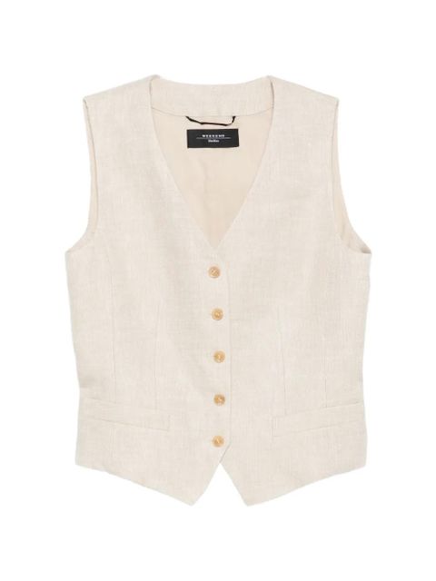 Weekend Max Mara Pace button V-neck gilet - Neutrals - zdjęcie produktu nr 1