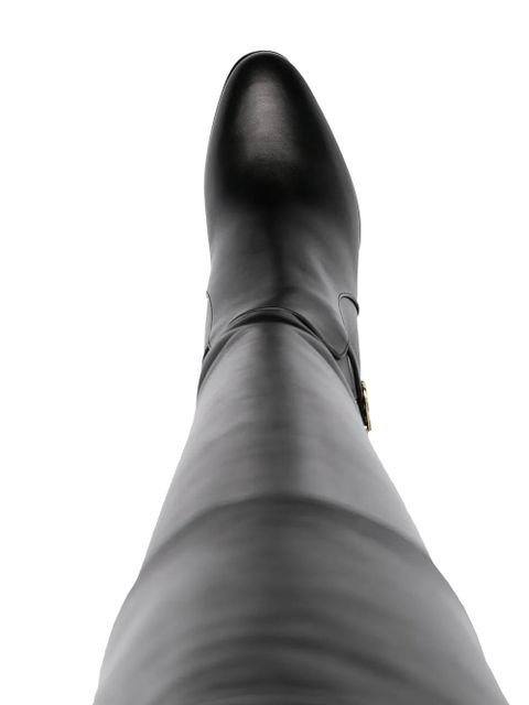 Dolce & Gabbana DG buckle knee-length boots - Black - zdjęcie produktu nr 2