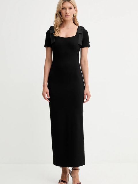 Twinset sukienka kolor czarny maxi dopasowana 252AP2106 - zdjęcie produktu nr 1