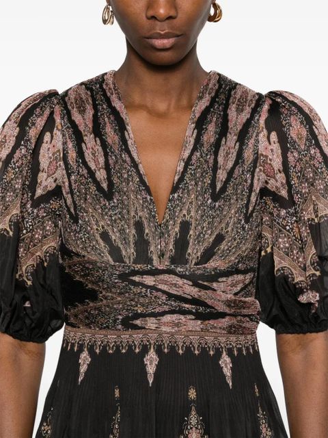 ZIMMERMANN pleated midi dress - Black - zdjęcie produktu nr 2