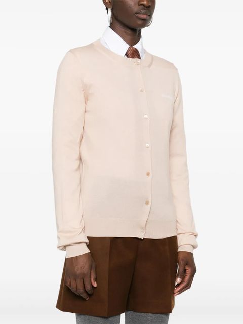 Miu Miu logo-intarsia cardigan - Pink