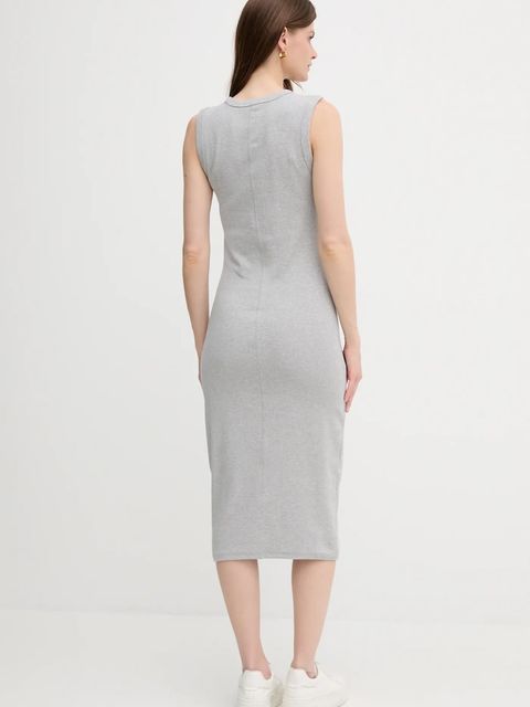 Calvin Klein Jeans sukienka kolor szary midi dopasowana LV047C240G