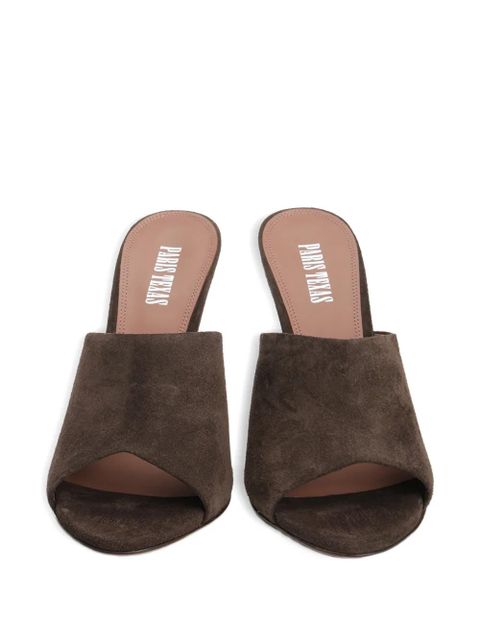 Paris Texas Nina sculpted-heel suede sandals - Brown