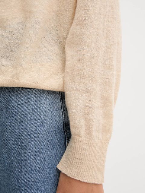 United Colors of Benetton kardigan z wełną damski kolor beżowy lekki 109PD6056