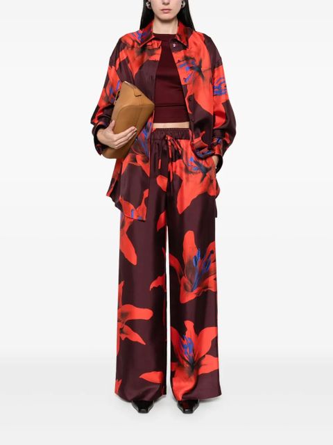 Alexander McQueen floral-print shirt - Red - zdjęcie produktu nr 2