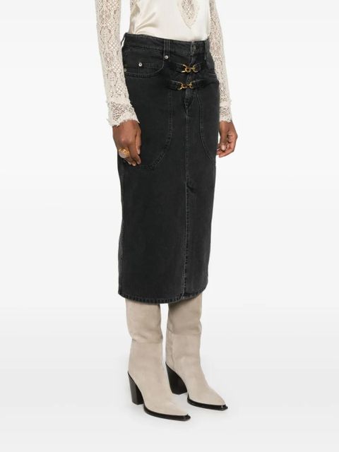 ISABEL MARANT Pavina denin skirt - Black