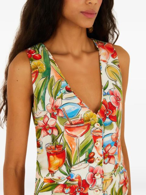 FARM Rio V-neck vest - White