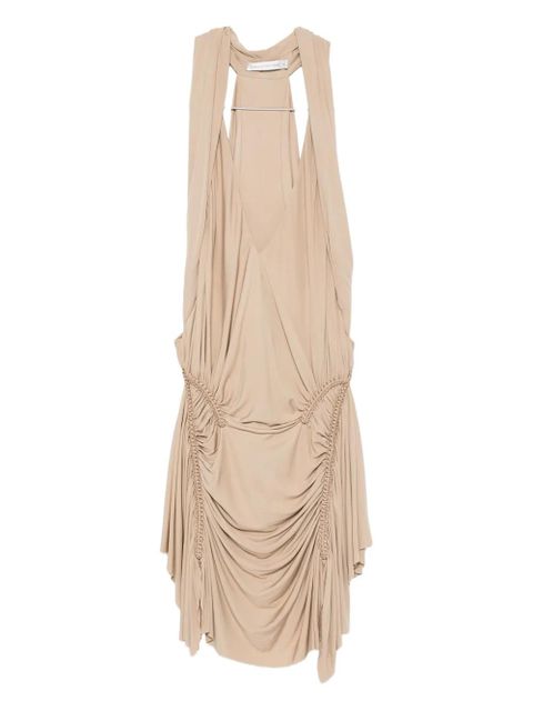 Christopher Esber Shibari ruched midi dress - Neutrals