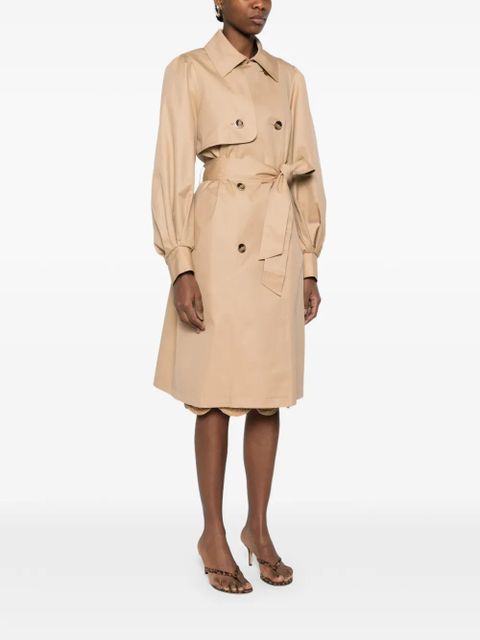 TWINSET double-breasted belted coat - Neutrals