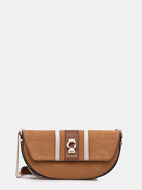 Guess torebka zamszowa ERENIA kolor brązowy HWSB78 38210 - zdjęcie produktu nr 1