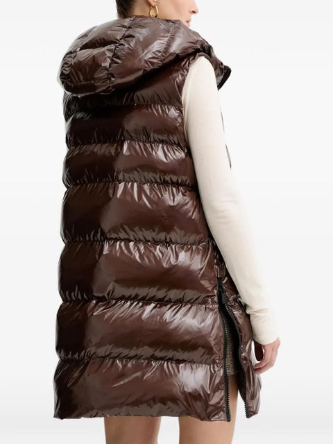 PINKO hooded zip coat - Brown