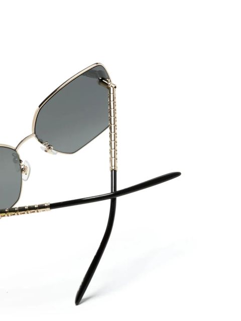 Versace Eyewear oversize-frame sunglasses - Gold