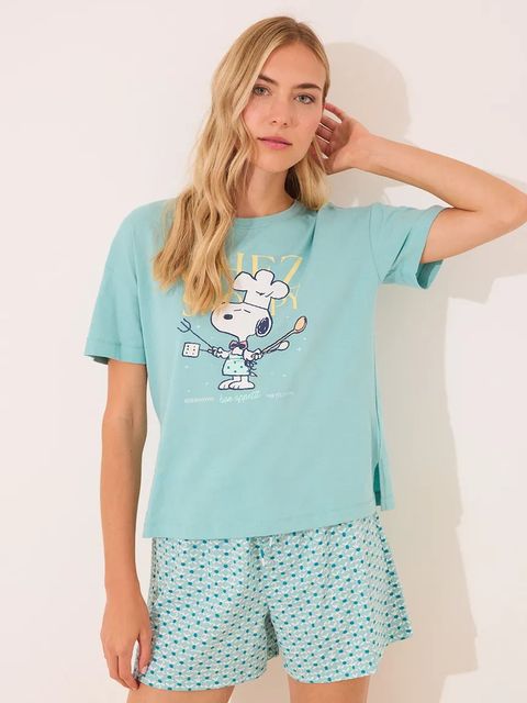 women'secret piżama damska kolor turkusowy 3132115 - zdjęcie produktu nr 1