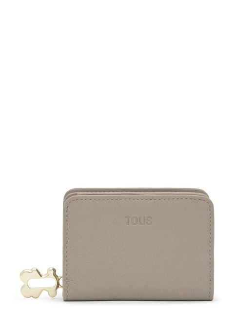 Tous portfel skórzany FOLD damski kolor szary 2002306044 - zdjęcie produktu nr 1