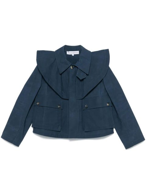 JW Anderson cropped trench jacket - Blue - zdjęcie produktu nr 1