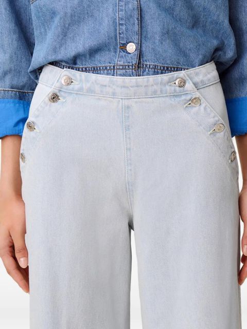Claudie Pierlot buttoned wide-leg jeans - Blue