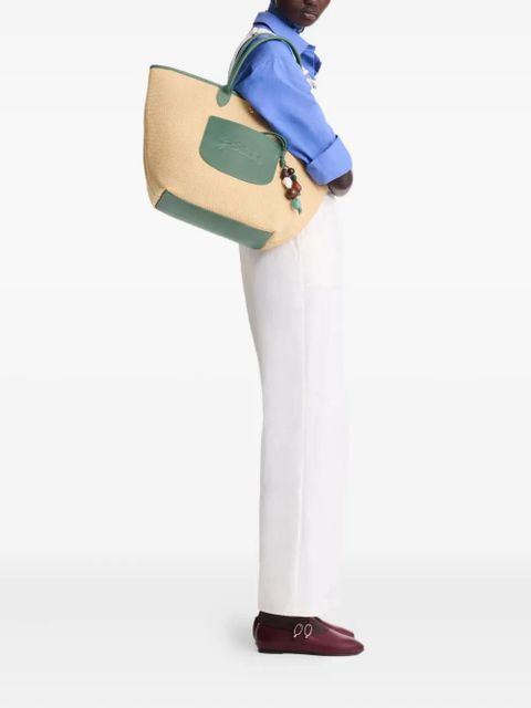 Longchamp Le Pilage woven straw tote bag - OREGANO - zdjęcie produktu nr 2