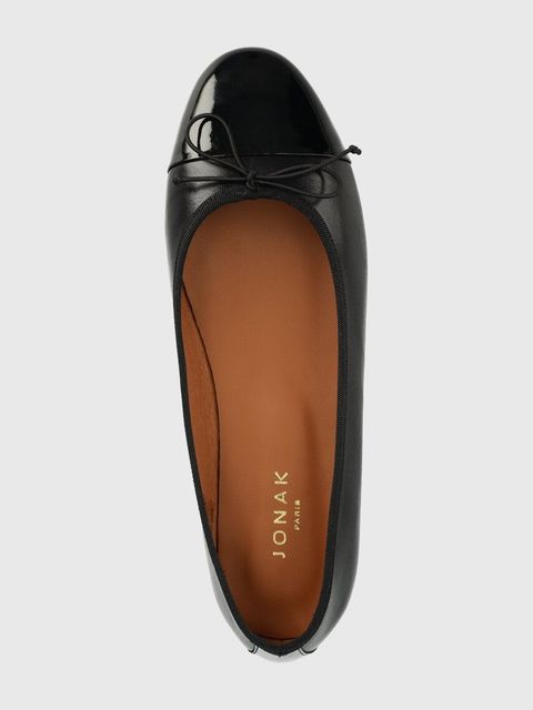 Jonak baleriny skórzane DAXI VERNIS CUIR kolor czarny 3400191