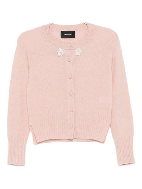 Simone Rocha embellished cashmere cardigan - Pink