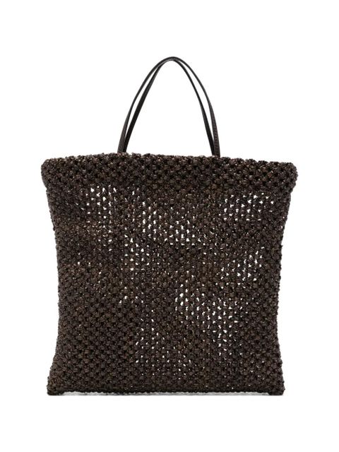The Row mini Barn weaved tote bag - Brown - zdjęcie produktu nr 1