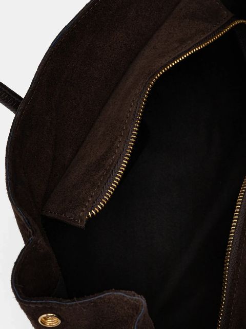 Answear.LAB torebka zamszowa kolor brązowy