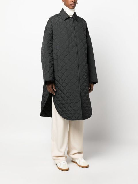 TOTEME quilted cocoon coat - Black