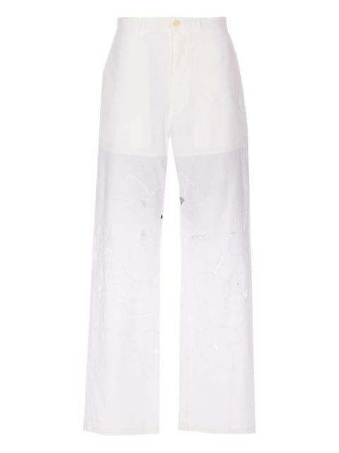 Marine Serre cotton trousers - White - zdjęcie produktu nr 1