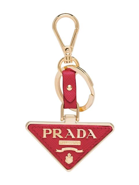 Prada triangle-logo keychain - Red - zdjęcie produktu nr 1