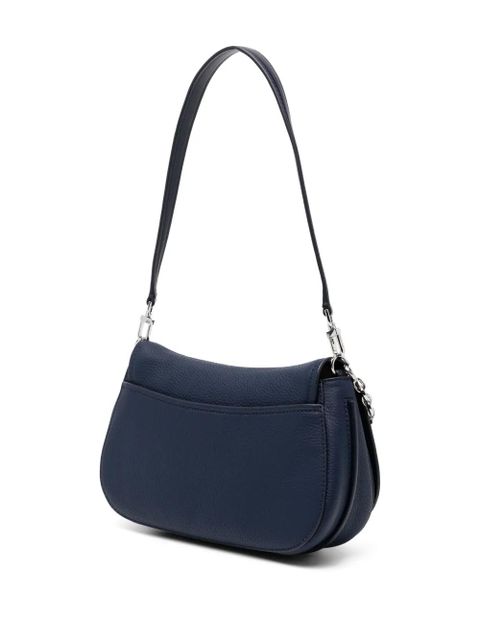 Michael Kors Medium Nolita l eather chain logo shoulder bag - Blue