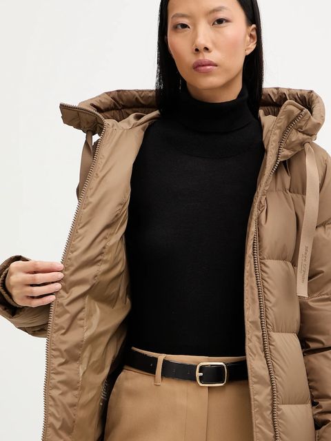 Marc O'Polo kurtka puchowa kolor brązowy zimowa 511032971095