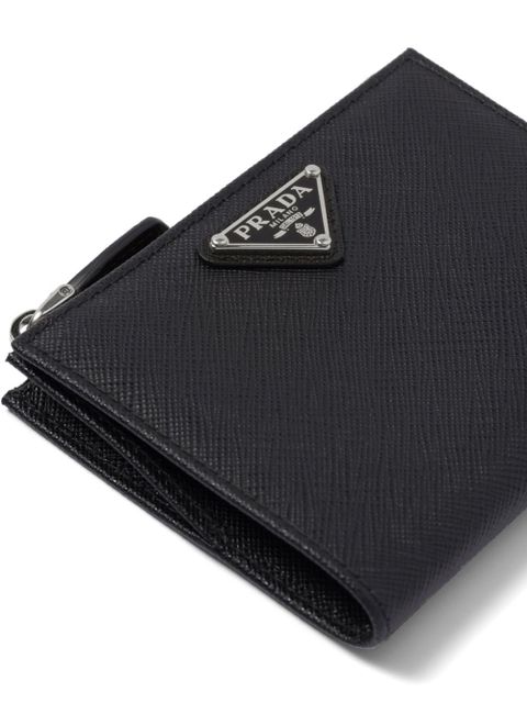 Prada triangle-logo Saffiano leather wallet - Black