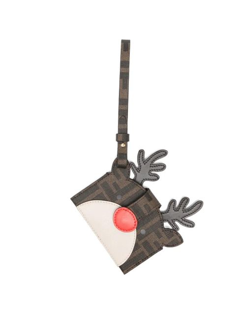 FENDI reindeer-motif card holder - Brown - zdjęcie produktu nr 1