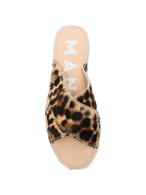 Manebi criss-cross leopard-print espadrilles - Neutrals