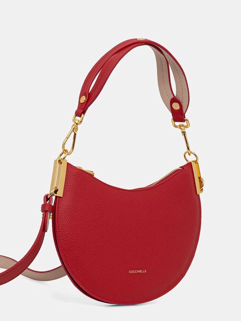 Coccinelle torebka skórzana COCCINELLESUNUP kolor czerwony E1.QKF.13.03.01