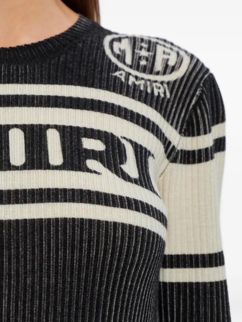 AMIRI logo-detail crew-neck T-shirt - Black - zdjęcie produktu nr 2