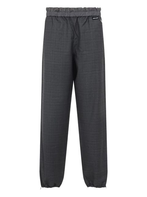 Miu Miu checked elasticated-waist track pants - Grey