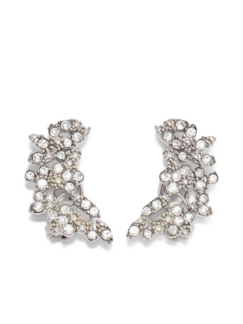 Jil Sander zirconia-embellished earrings - Silver - zdjęcie produktu nr 1