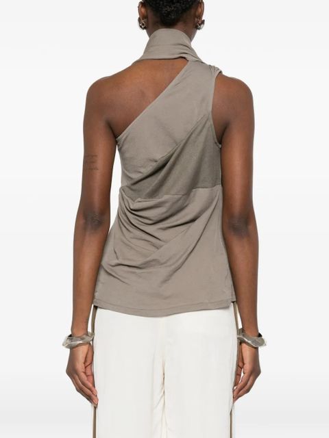 ENTIRE STUDIOS draped one-shoulder top - Grey