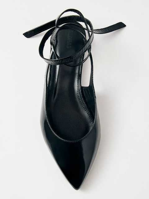 Alohas baleriny skórzane Ribbon