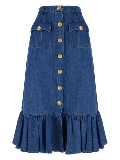 Valentino Garavani lightweight denim cotton skirt - Blue