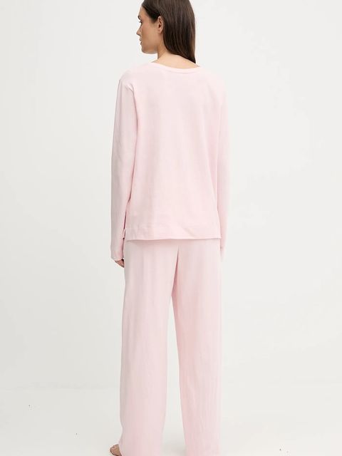 Lauren Ralph Lauren piżama bawełniana damska kolor różowy bawełniana ILN72453