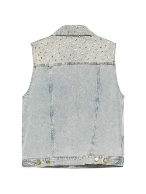 PINKO Gemito studded distressed gilet - Blue - zdjęcie produktu nr 2