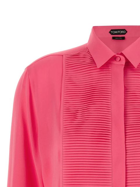 TOM FORD pleated silk shirt - Pink