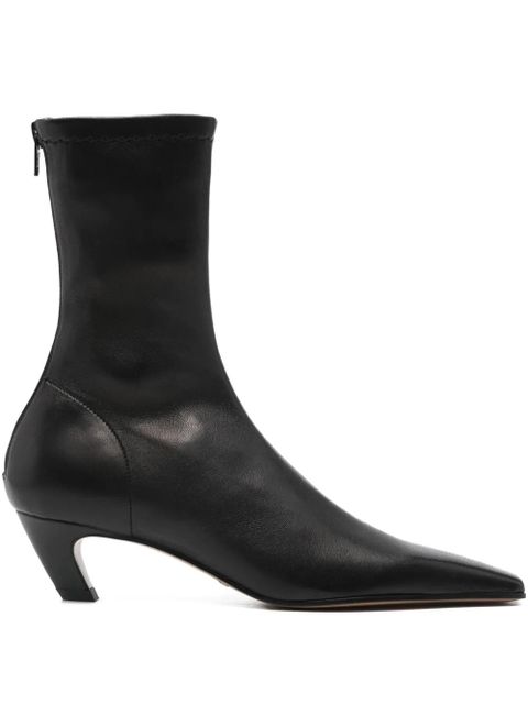 KHAITE square toe heeled boots - Black - zdjęcie produktu nr 1
