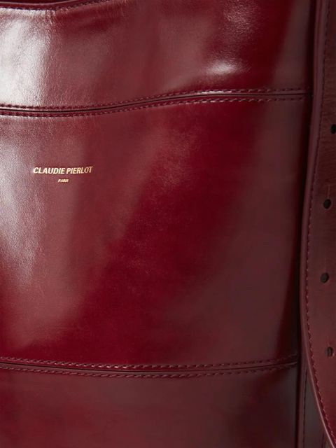 Claudie Pierlot Solveig leather bucket bag - Red