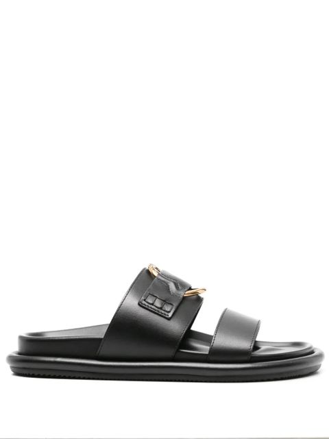 Moncler Bell leather slides - Black - zdjęcie produktu nr 1
